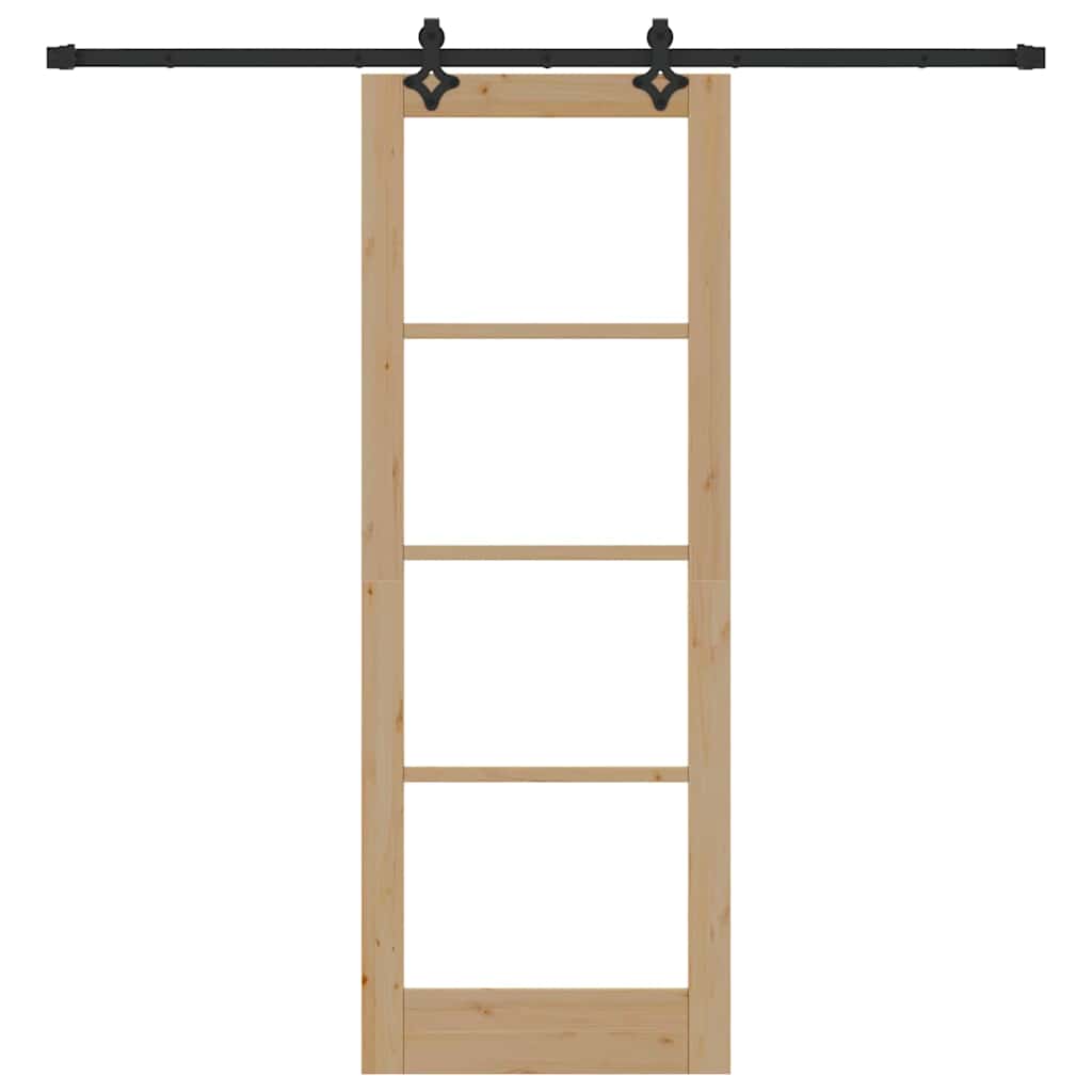 Schiebetür Sonstiges Braun 78 x 211 cm Holz und Metall