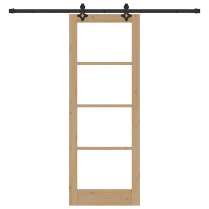 Schiebetür Sonstiges Braun 78 x 211 cm Holz und Metall