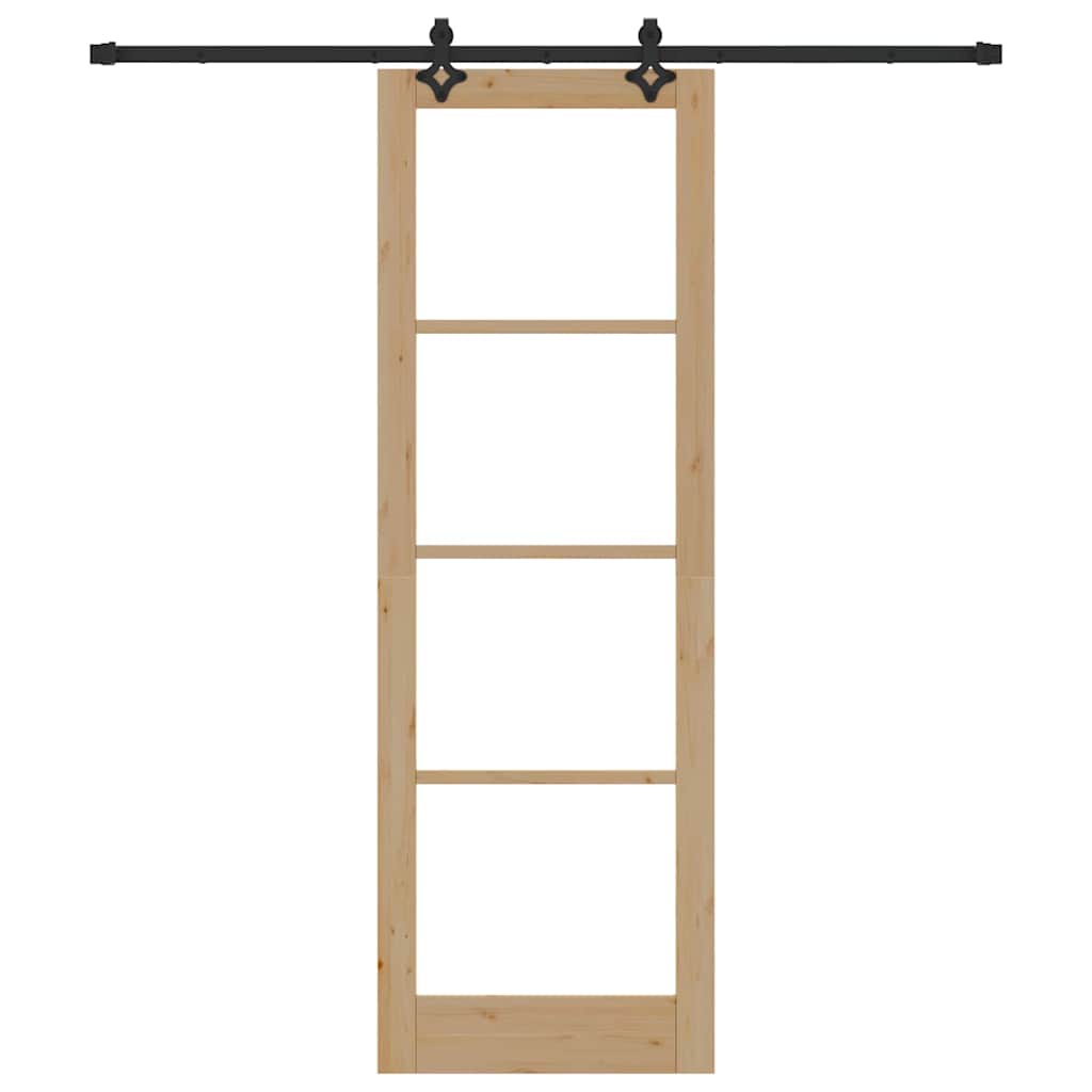 Schiebetür Sonstiges Braun 78 x 232 cm Holz und Metall