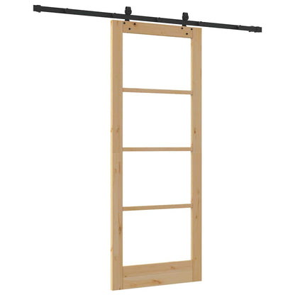 Schiebetür Sonstiges Braun 83 x 211 cm Holz und Metall