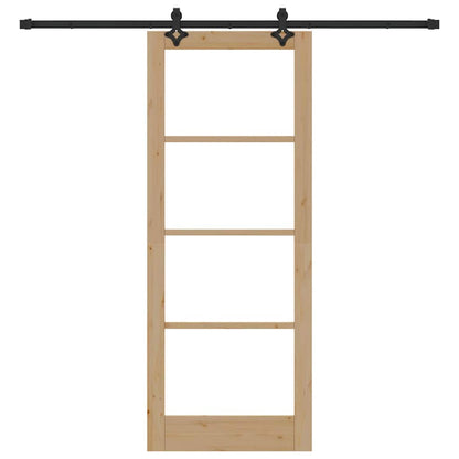 Schiebetür Sonstiges Braun 83 x 211 cm Holz und Metall