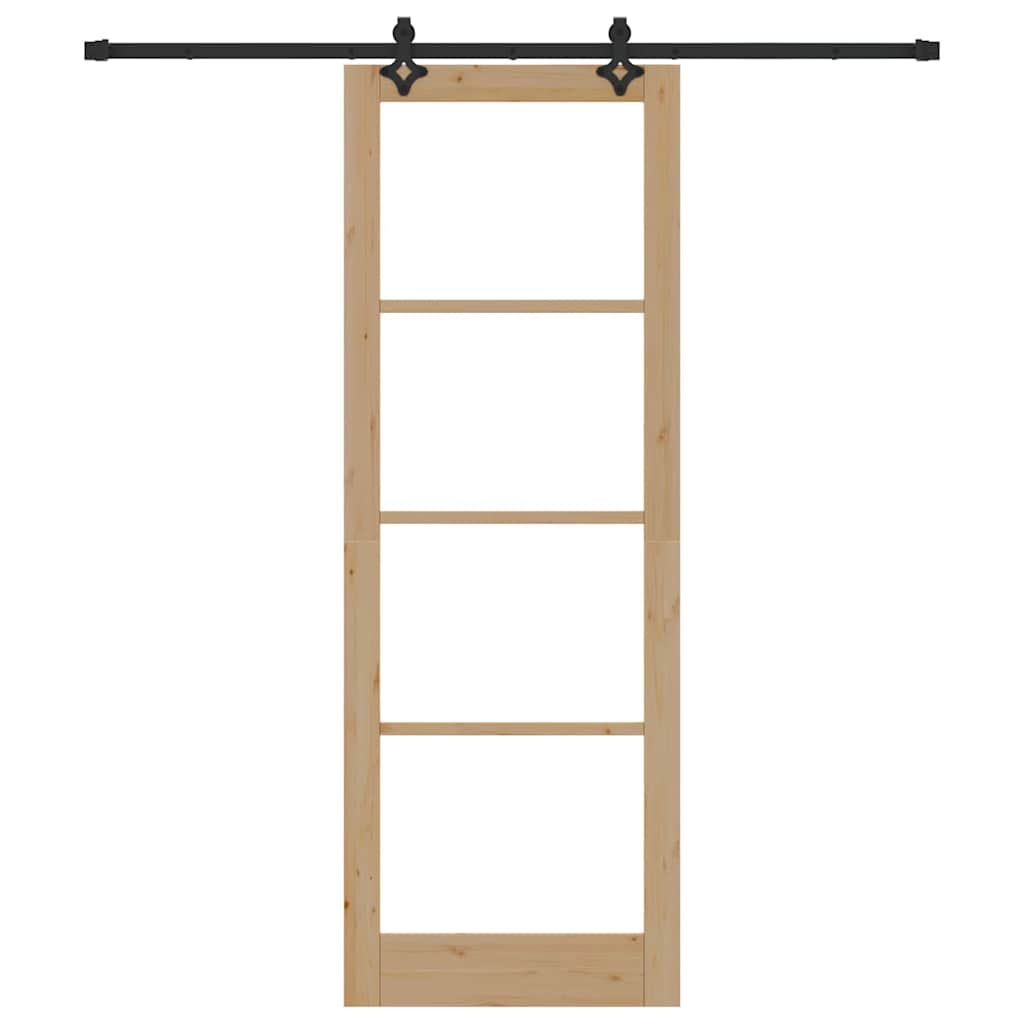 Schiebetür Sonstiges Braun 83 x 232 cm Holz und Metall