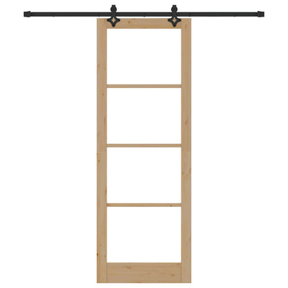 Schiebetür Sonstiges Braun 83 x 232 cm Holz und Metall