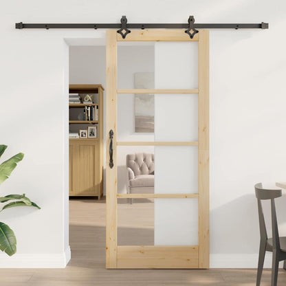 Schiebetür Sonstiges Braun 86 x 198,5 cm Holz und Metall