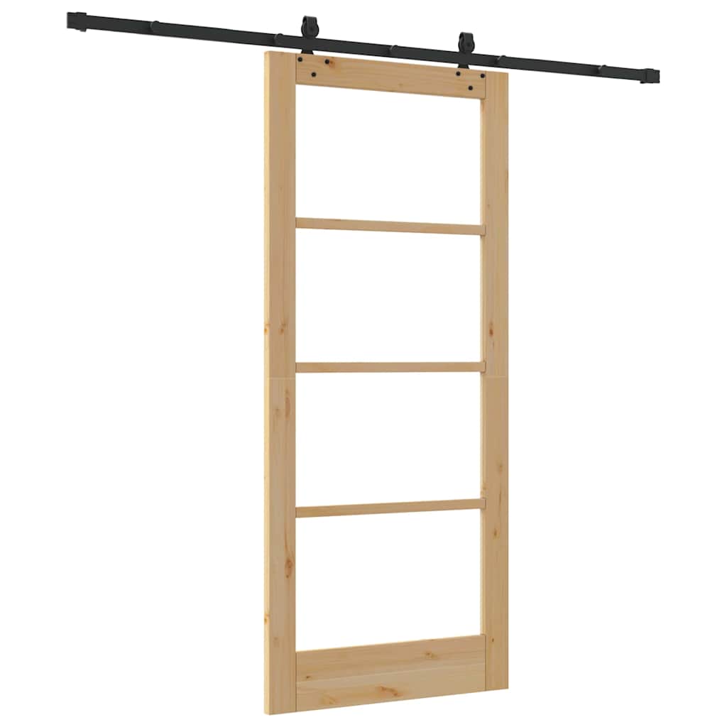 Schiebetür Sonstiges Braun 86 x 198,5 cm Holz und Metall