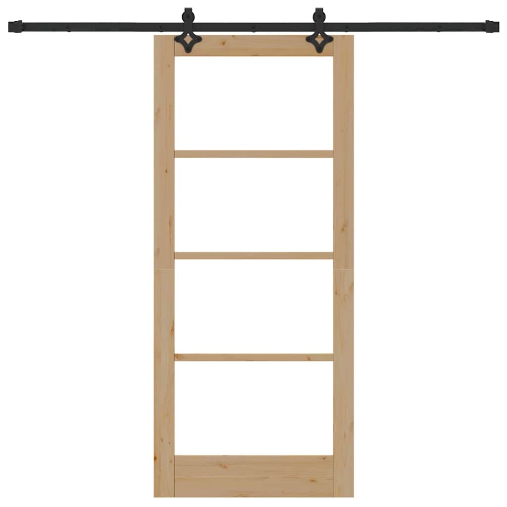 Schiebetür Sonstiges Braun 86 x 198,5 cm Holz und Metall