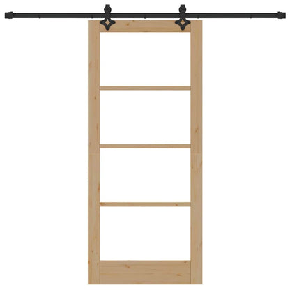 Schiebetür Sonstiges Braun 86 x 198,5 cm Holz und Metall