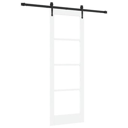 Schiebetür Weiß 73,5 x 211 cm Holz und Metall