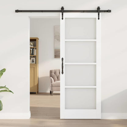 Schiebetür Weiß 78 x 202 cm Holz und Metall