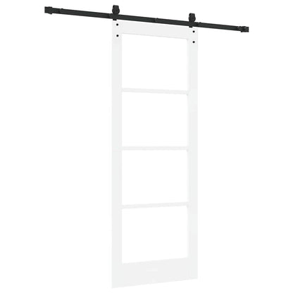 Schiebetür Weiß 78 x 202 cm Holz und Metall