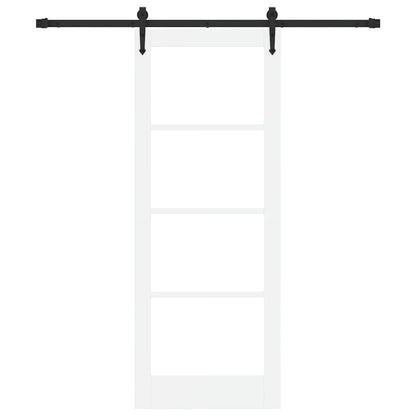 Schiebetür Weiß 78 x 202 cm Holz und Metall