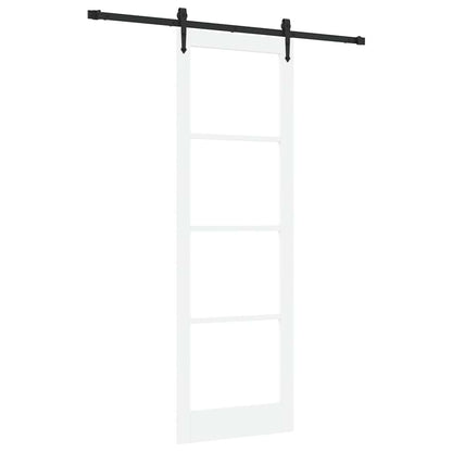 Schiebetür Weiß 78 x 232 cm Holz und Metall