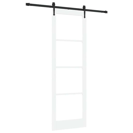 Schiebetür Weiß 78 x 232 cm Holz und Metall