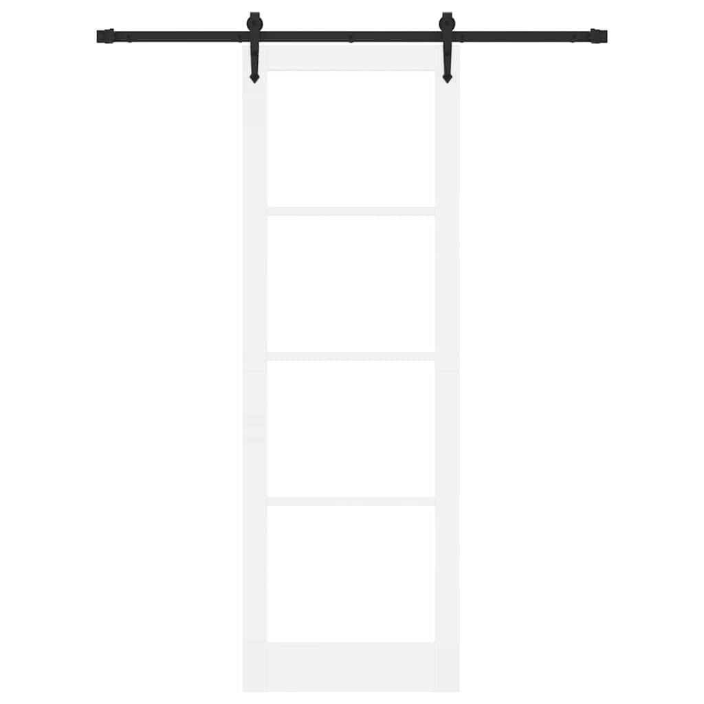 Schiebetür Weiß 78 x 232 cm Holz und Metall
