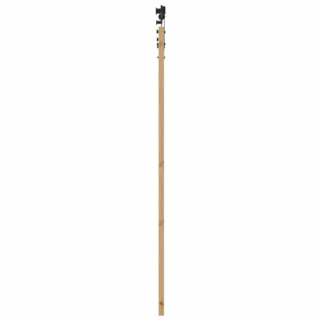 Schiebetür Braun 83 x 202 cm Holz und Metall