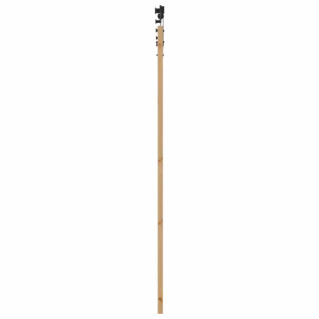 Schiebetür Braun 83 x 211 cm Holz und Metall