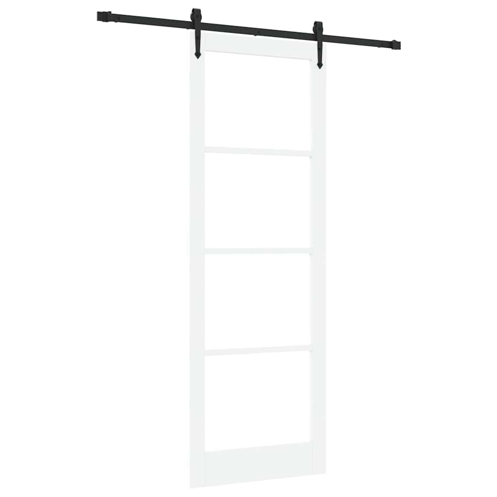 Schiebetür Weiß 83 x 232 cm Holz und Metall