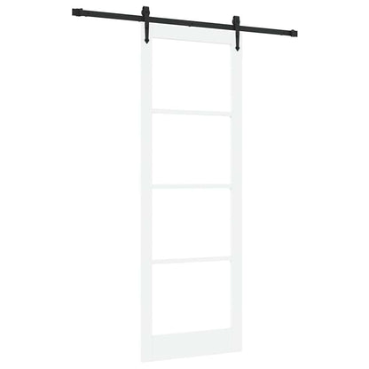 Schiebetür Weiß 83 x 232 cm Holz und Metall