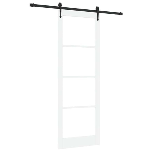 Schiebetür Weiß 83 x 232 cm Holz und Metall