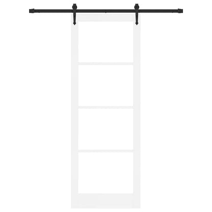 Schiebetür Weiß 83 x 232 cm Holz und Metall