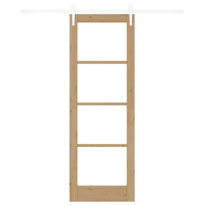 Schiebetür Braun 73,5 x 211 cm Holz und Metall