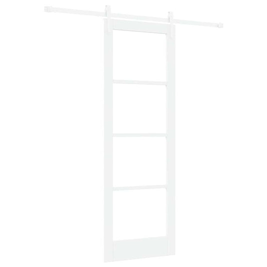 Schiebetür Weiß 73,5 x 211 cm Holz und Metall