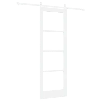 Schiebetür Weiß 73,5 x 211 cm Holz und Metall
