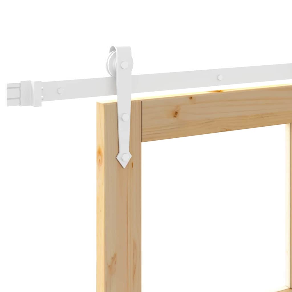 Schiebetür Braun 78 x 202 cm Holz und Metall