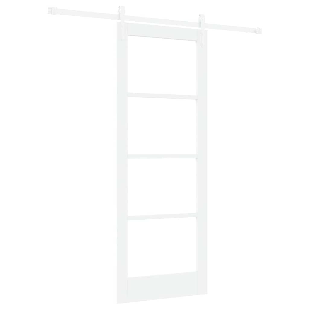 Schiebetür Weiß 78 x 202 cm Holz und Metall