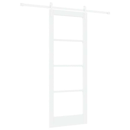 Schiebetür Weiß 78 x 202 cm Holz und Metall