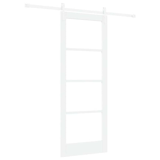 Schiebetür Weiß 78 x 202 cm Holz und Metall