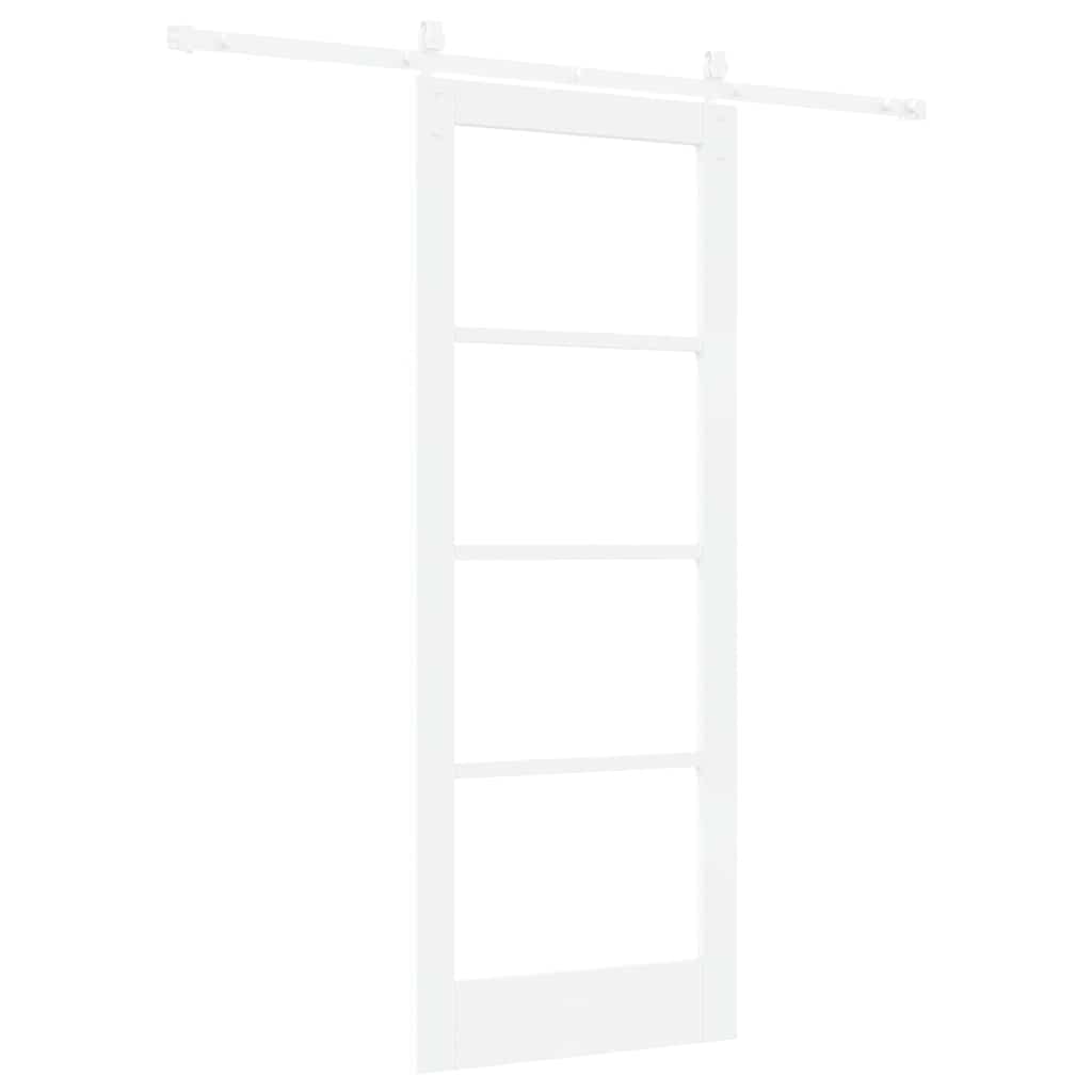 Schiebetür Weiß 78 x 202 cm Holz und Metall
