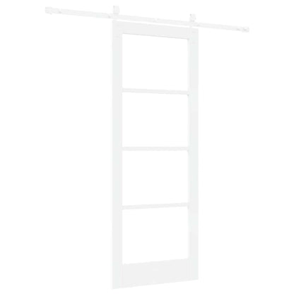 Schiebetür Weiß 78 x 202 cm Holz und Metall