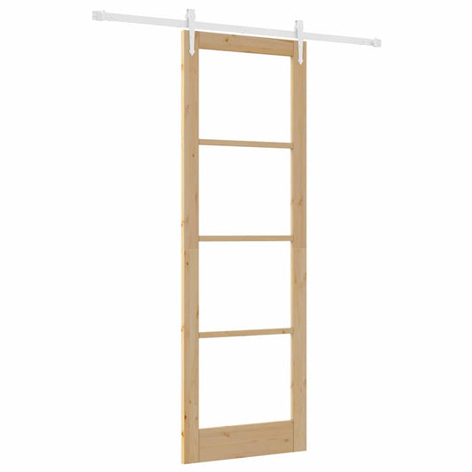 Schiebetür Braun 78 x 232 cm Holz und Metall