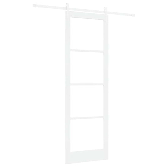 Schiebetür Weiß 78 x 232 cm Holz und Metall