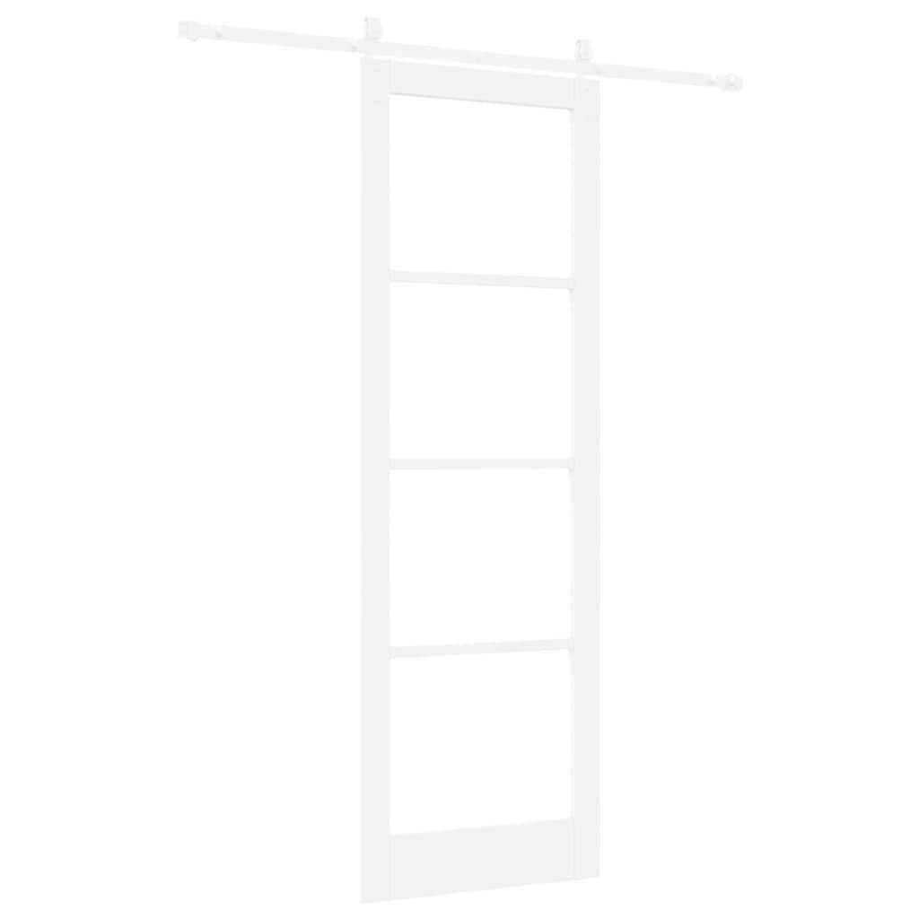 Schiebetür Weiß 78 x 232 cm Holz und Metall