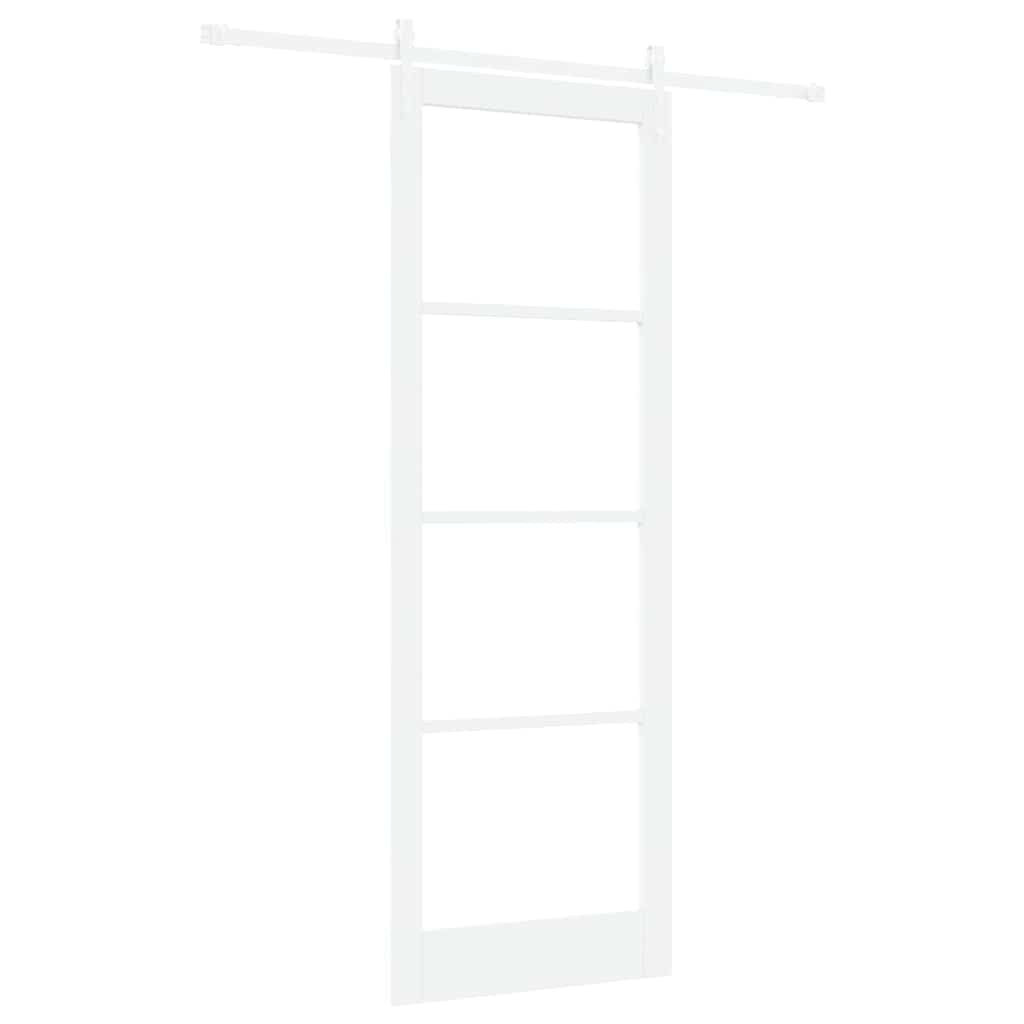 Schiebetür Weiß 83 x 232 cm Holz und Metall