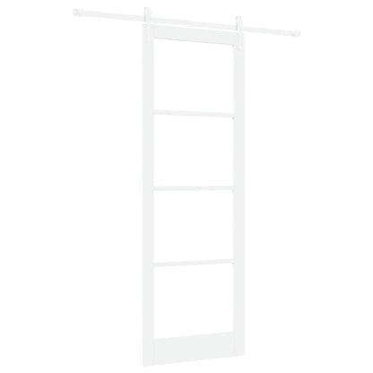 Schiebetür Weiß 83 x 232 cm Holz und Metall