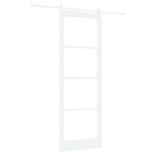 Schiebetür Weiß 83 x 232 cm Holz und Metall