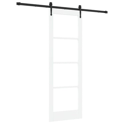 Schiebetür Weiß 73,5 x 211 cm Holz und Metall