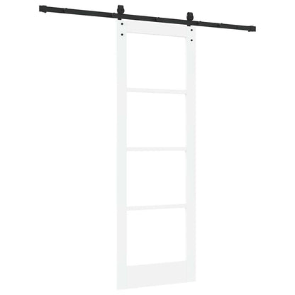 Schiebetür Weiß 73,5 x 211 cm Holz und Metall