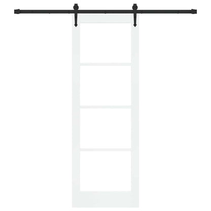 Schiebetür Weiß 73,5 x 211 cm Holz und Metall