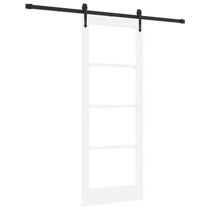 Schiebetür Weiß 78 x 202 cm Holz und Metall