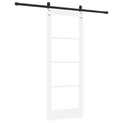 Schiebetür Weiß 78 x 202 cm Holz und Metall