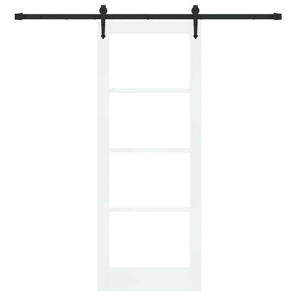 Schiebetür Weiß 78 x 202 cm Holz und Metall