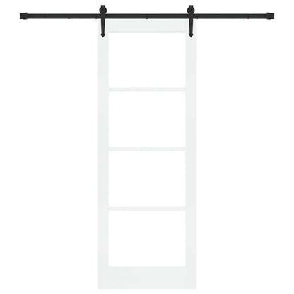 Schiebetür Manuell Weiß 78 x 211 cm Holz und Metall