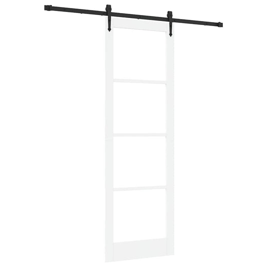 Schiebetür Manuell Weiß 78 x 232 cm Holz und Metall