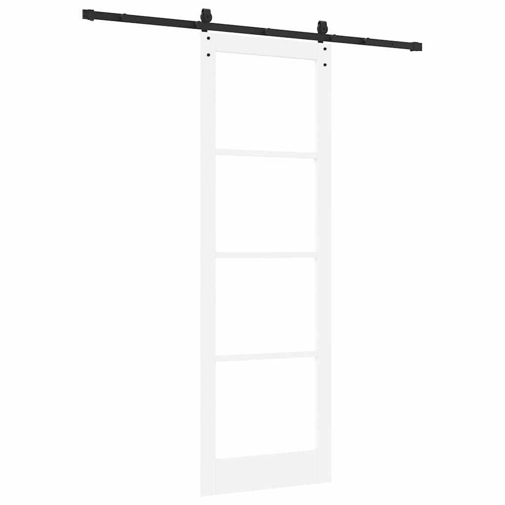 Schiebetür Weiß 78 x 232 cm Holz und Metall