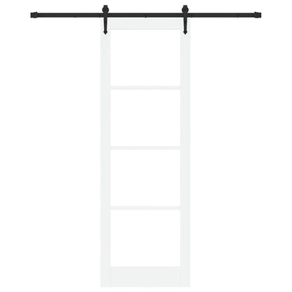 Schiebetür Manuell Weiß 78 x 232 cm Holz und Metall