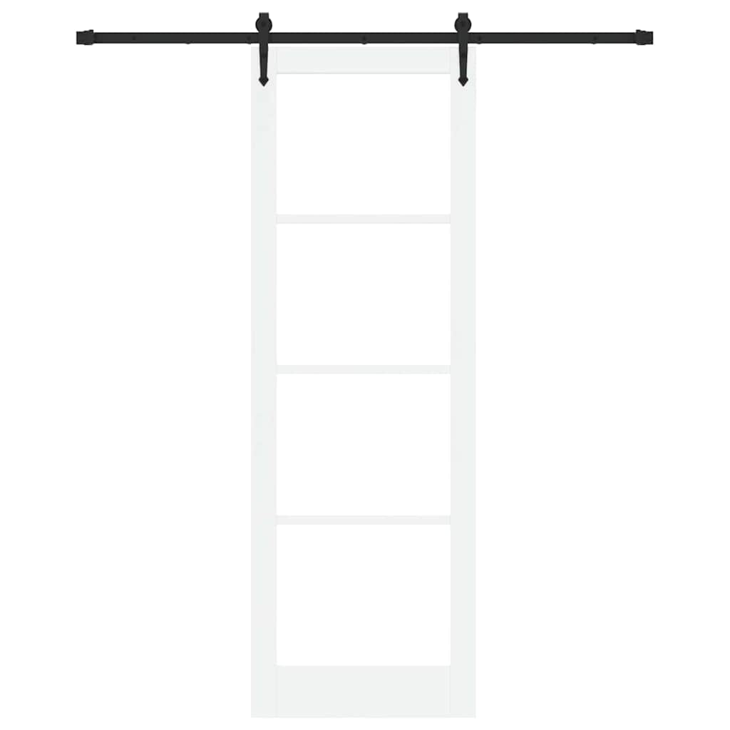 Schiebetür Weiß 78 x 232 cm Holz und Metall